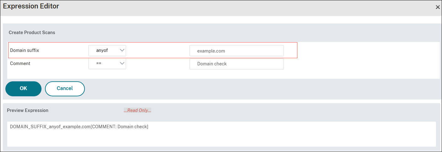 Domain suffix editor