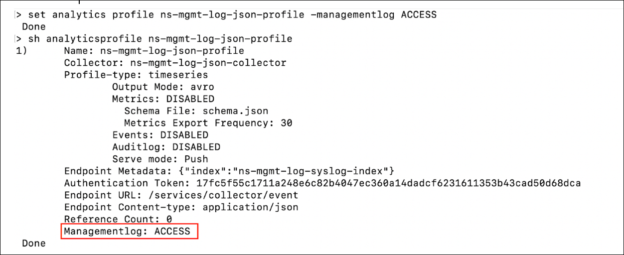 Mostrar registro de Profile Management de análisis definido como ninguno