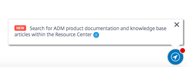 Console de gestion Citrix Cloud avec icône Centre de ressources en surbrillance