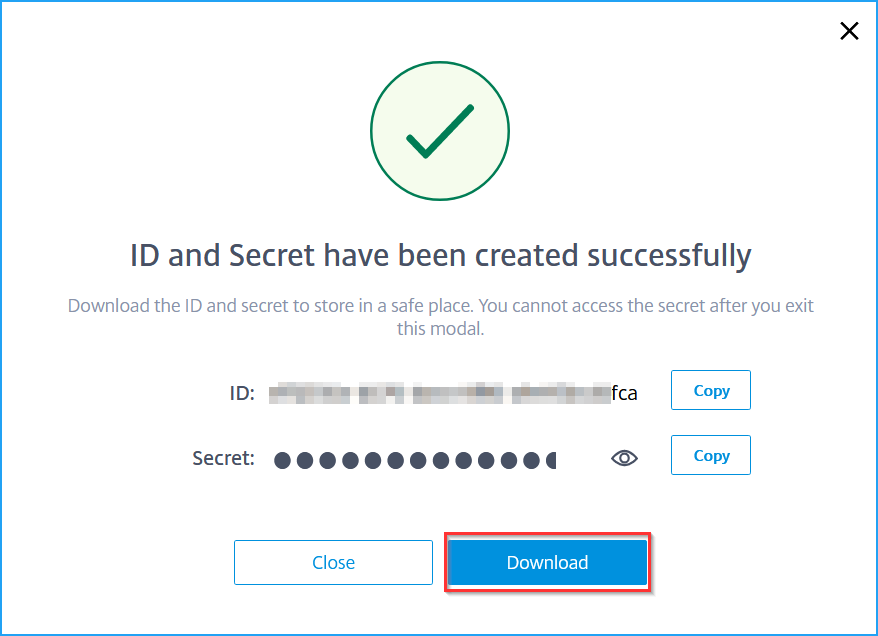 ID und geheime Datei