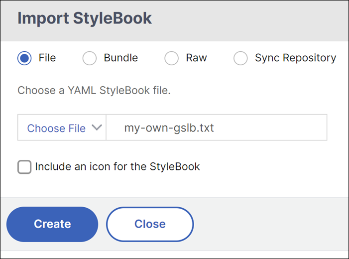 StyleBookのインポート