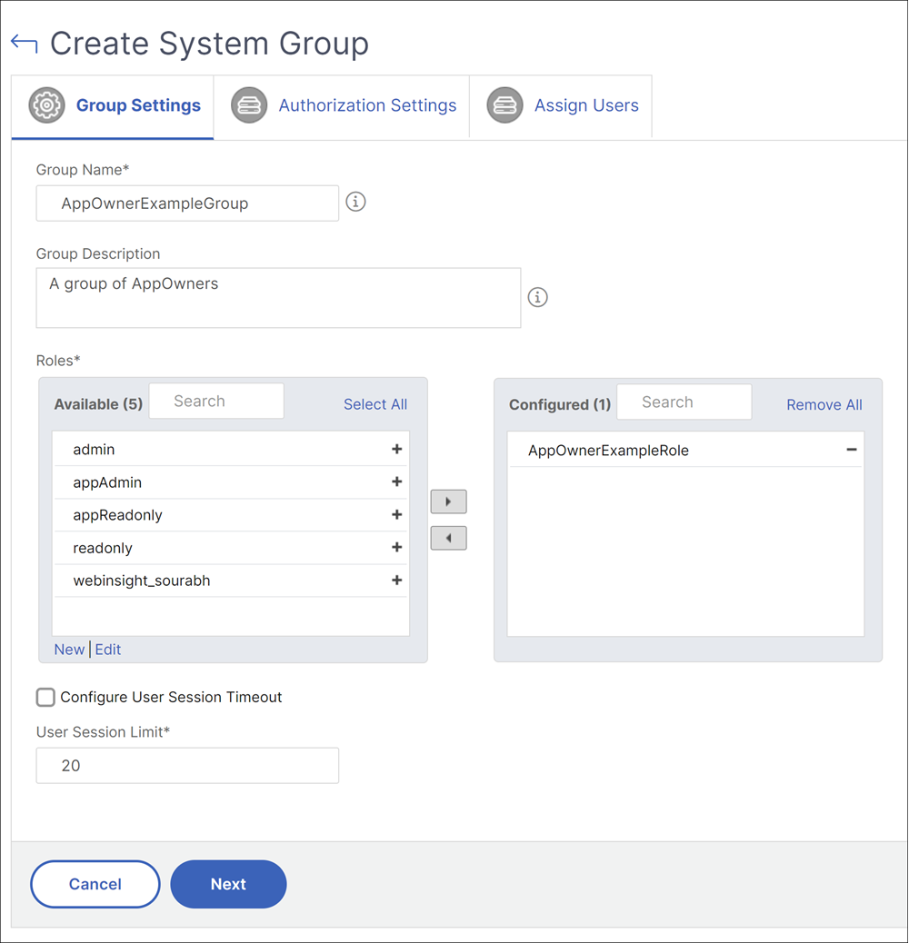 Create a system group