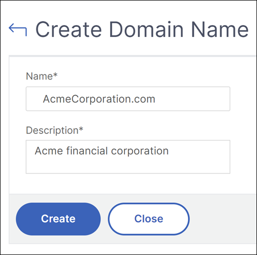 Create a DNS domain name