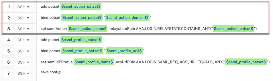 Personalizar la acción SAML