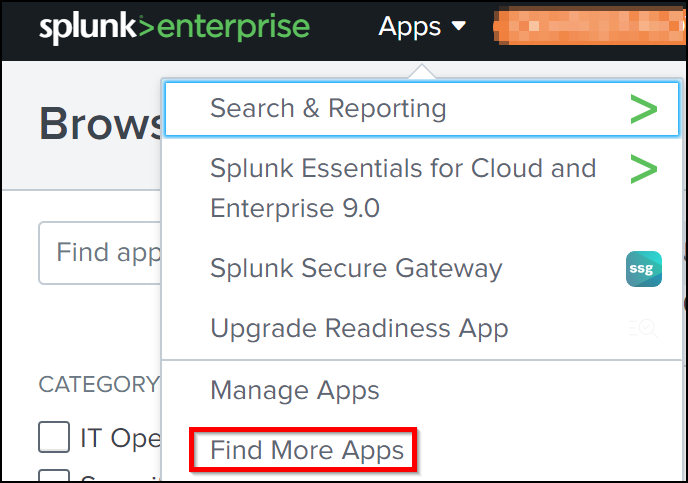 Splunk : trouvez plus d'applications