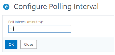 Configure polling interval