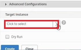 Specify the target instance