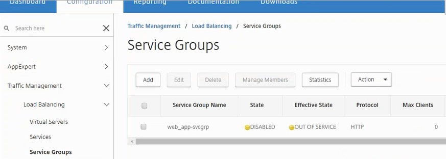 View Service Groups