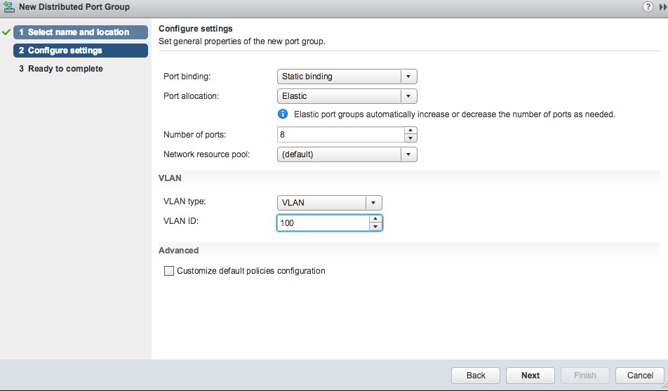 Create a VLAN port group in vSphere client