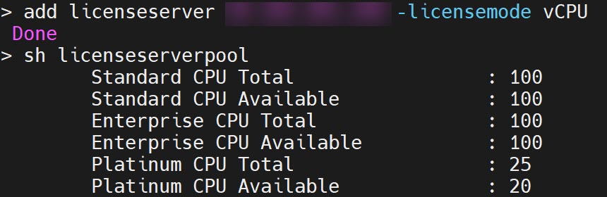 Licencias de CPU virtuales