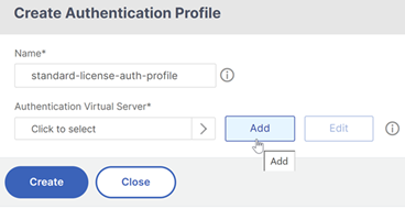 Enter authentication profile name