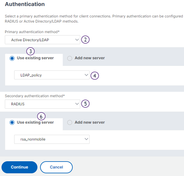 authentication page