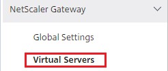 Virtual servers page