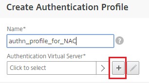 Add authentication virtual server