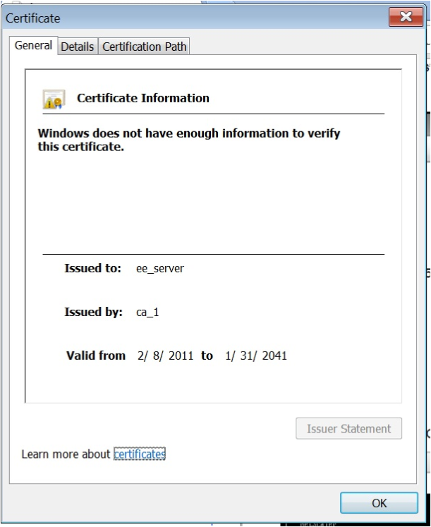 Installer la clé de certificat en utilisant l'étape 9 de LOM