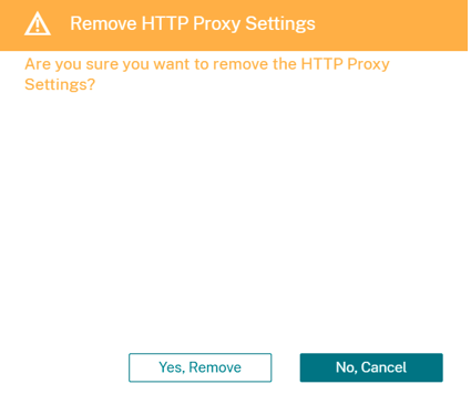HTTP proxy removal