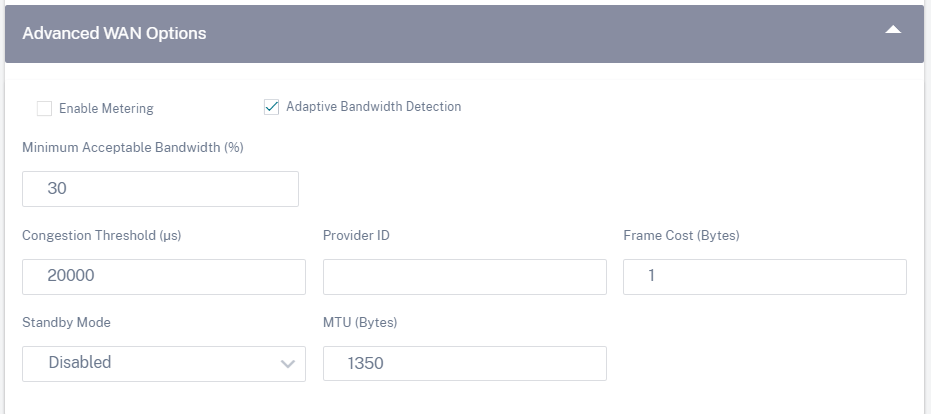 Adaptive bandwidth detection