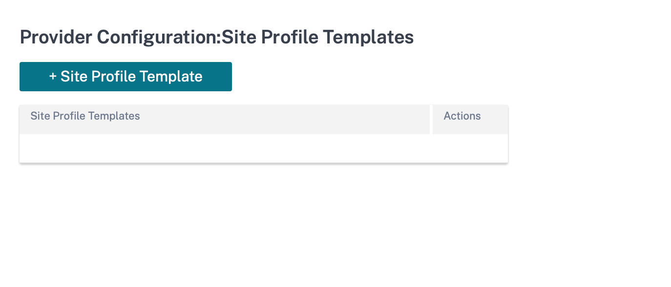 Add site profile template