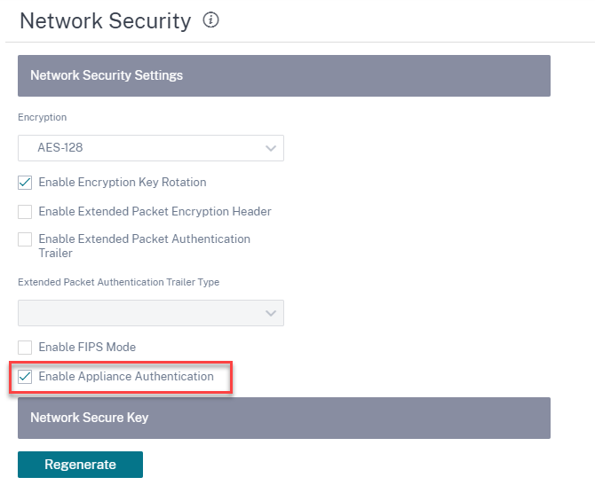 Enable appliance authentication