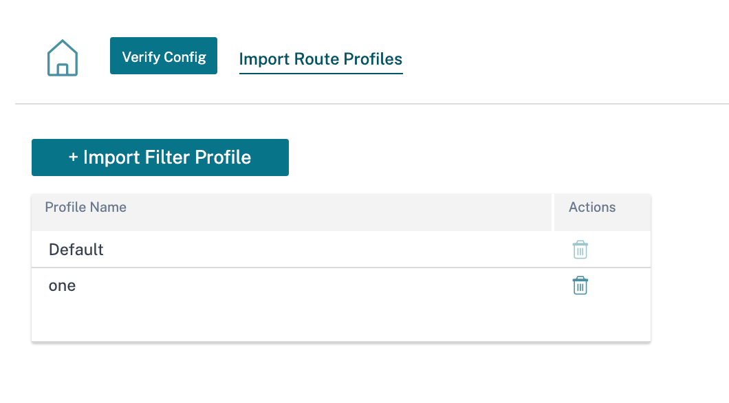 Import route profiles