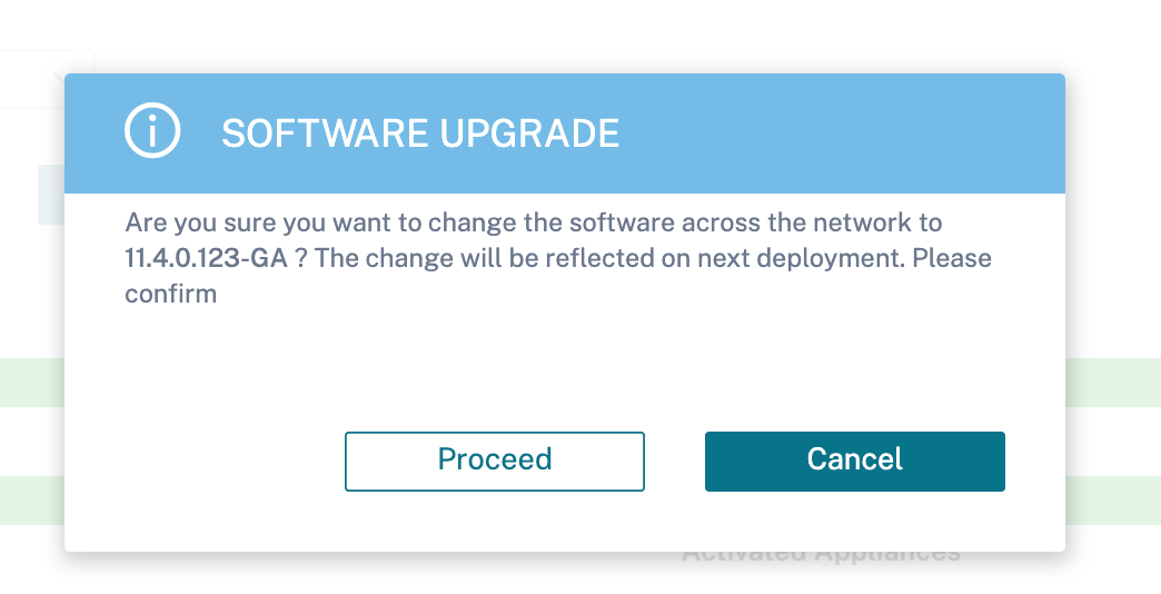 Network level software upgrade