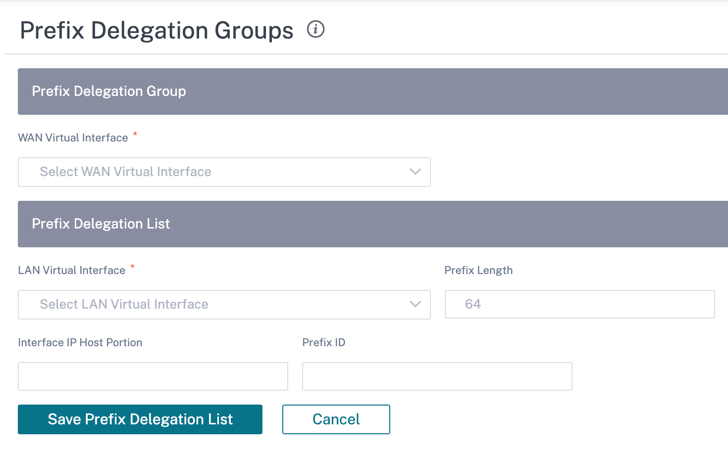 Prefix delegation groups