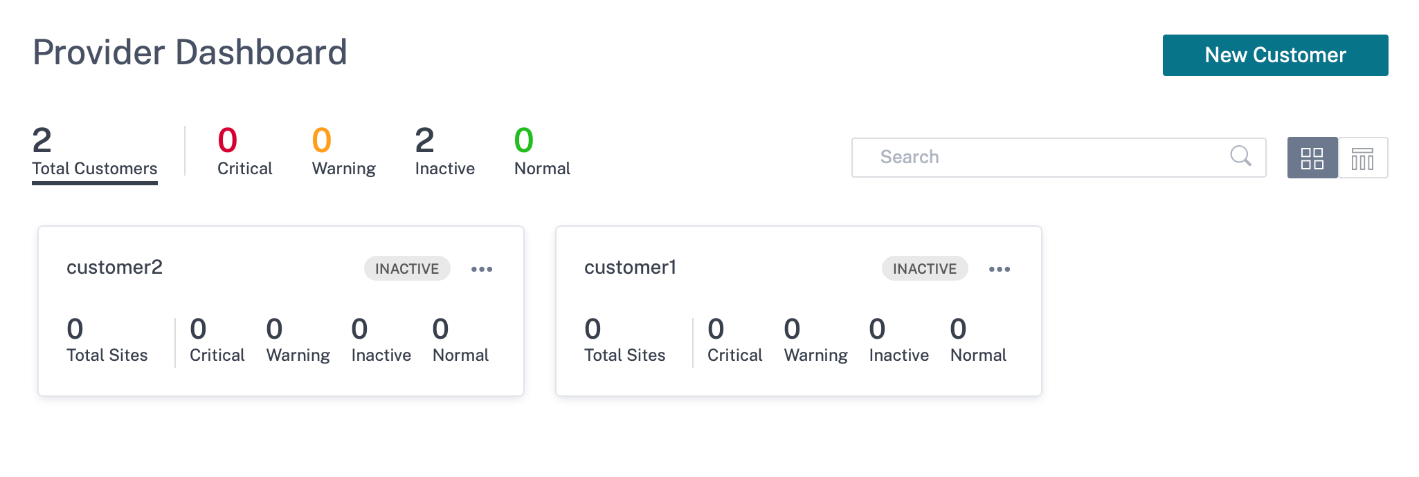 Provider dashboard 1