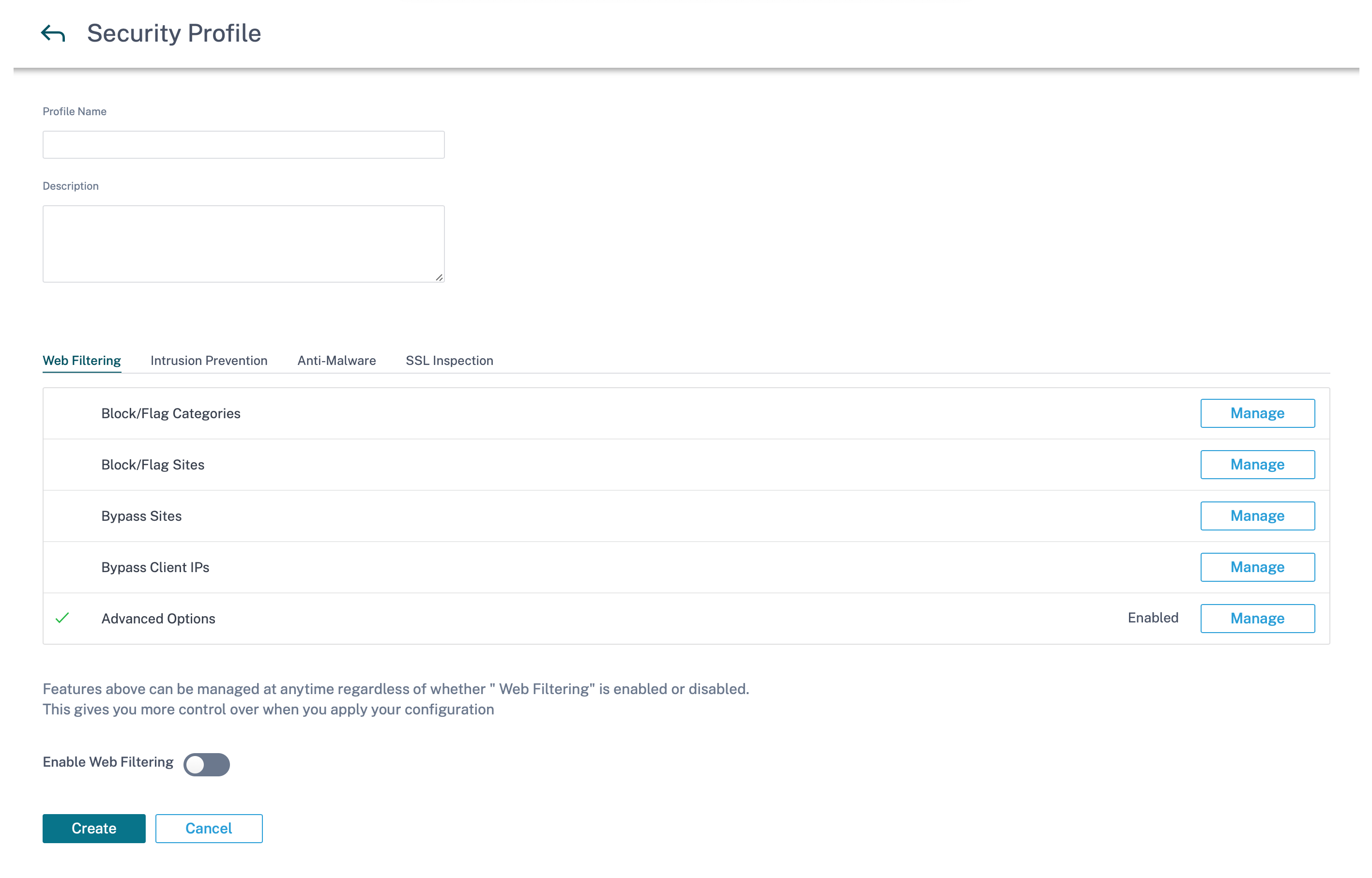 Security profile