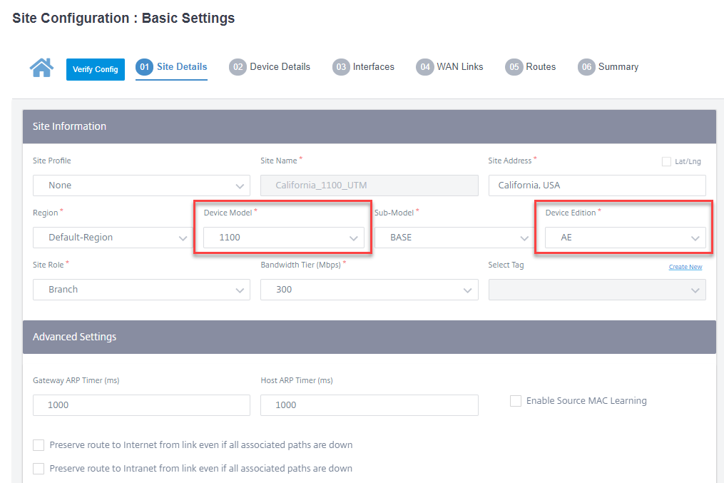 Configuration du site