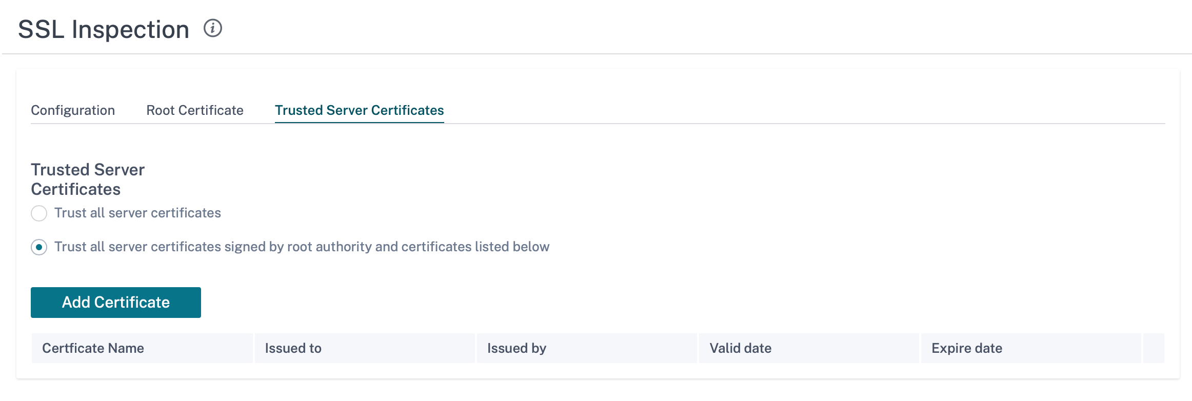SSL-Überprüfung vertrauenswürdiger Zertifikate