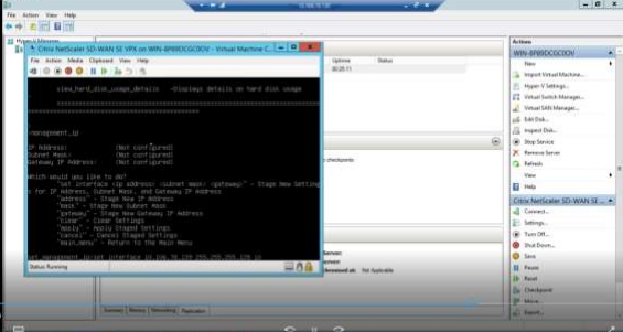 SD-WAN hypervisor install VM assign IP
