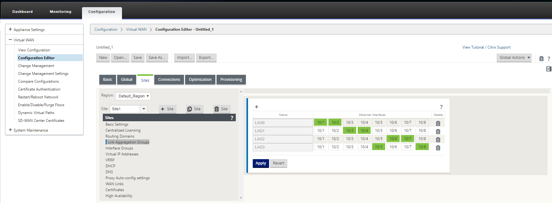 Add link aggregation groups