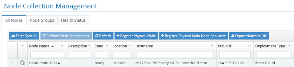 Node collection management