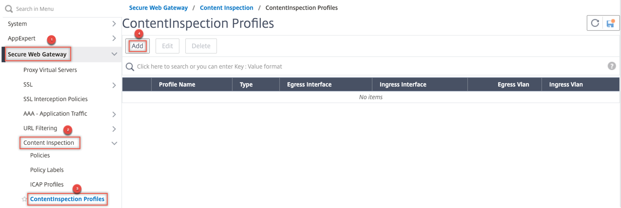 Profil d'inspection du contenu