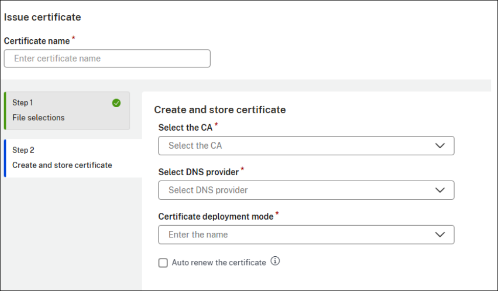 ACME csr information