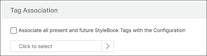 Associate StyleBook tags with its config pack