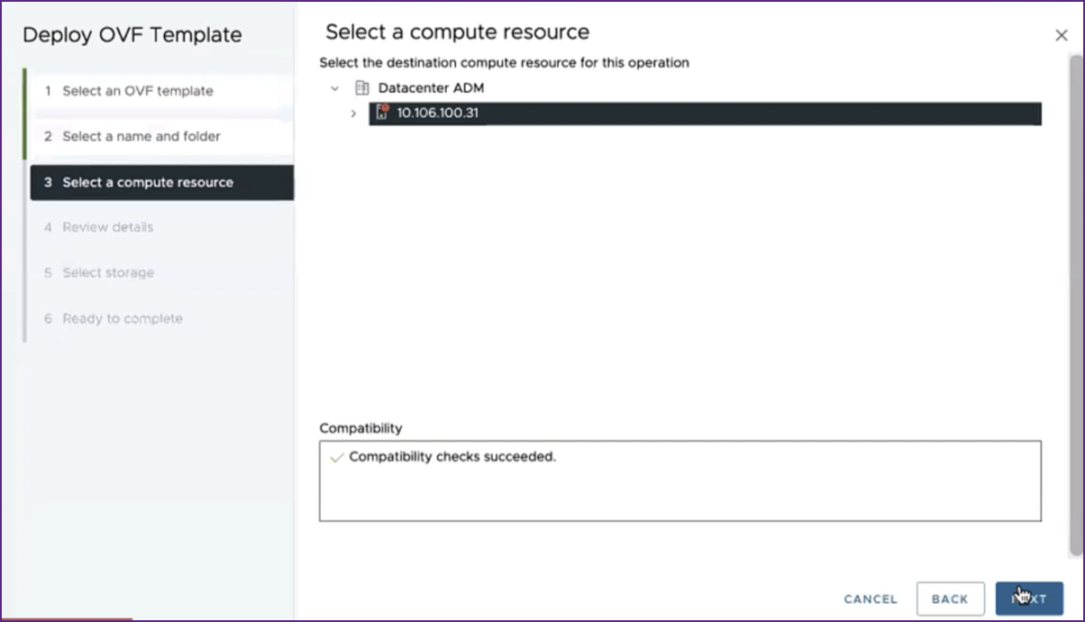 Select compute resource