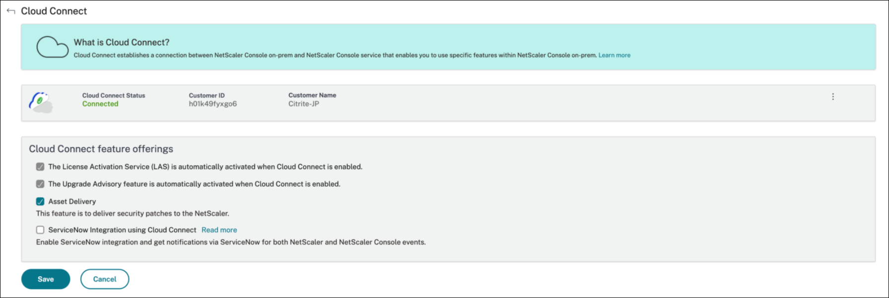 Upgrade Advisory page