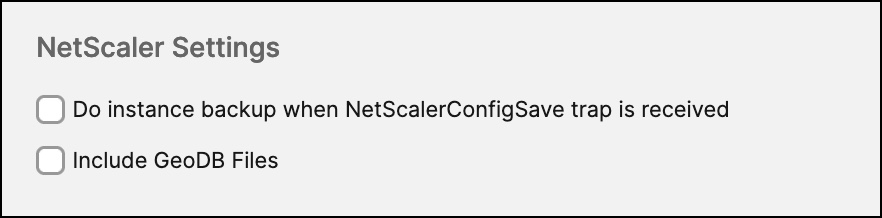 Specify NetScaler settings