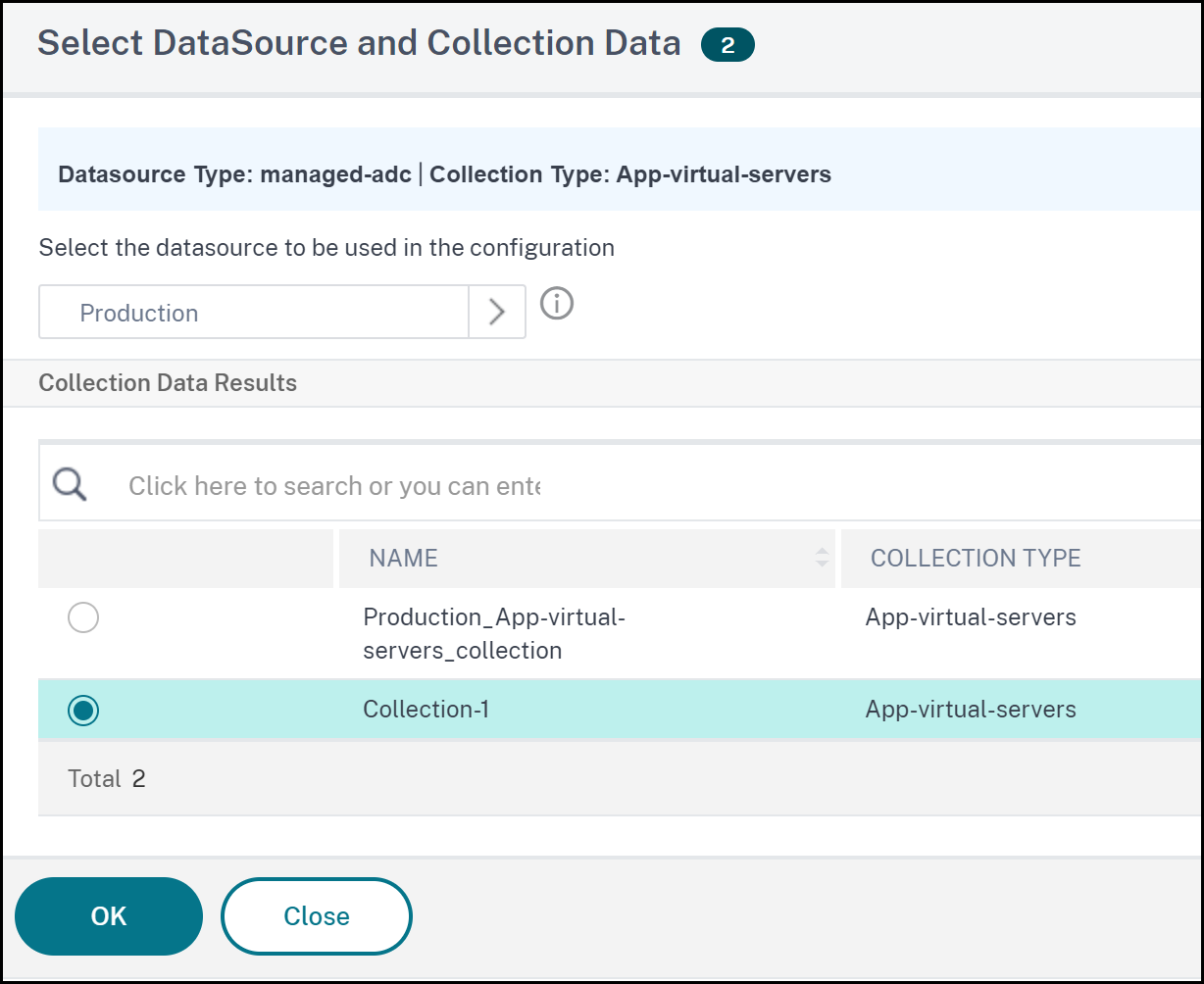 Custom data source with collection