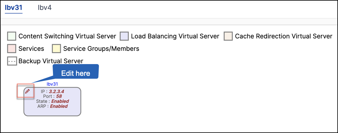 Edit the virtual server settings