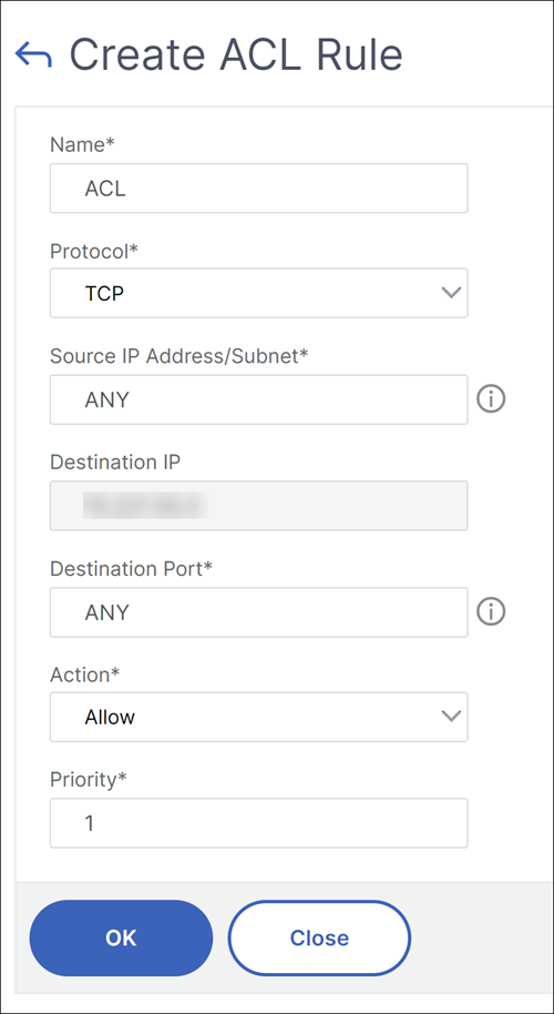 Access control lists | NetScaler Application Delivery Management 14.1