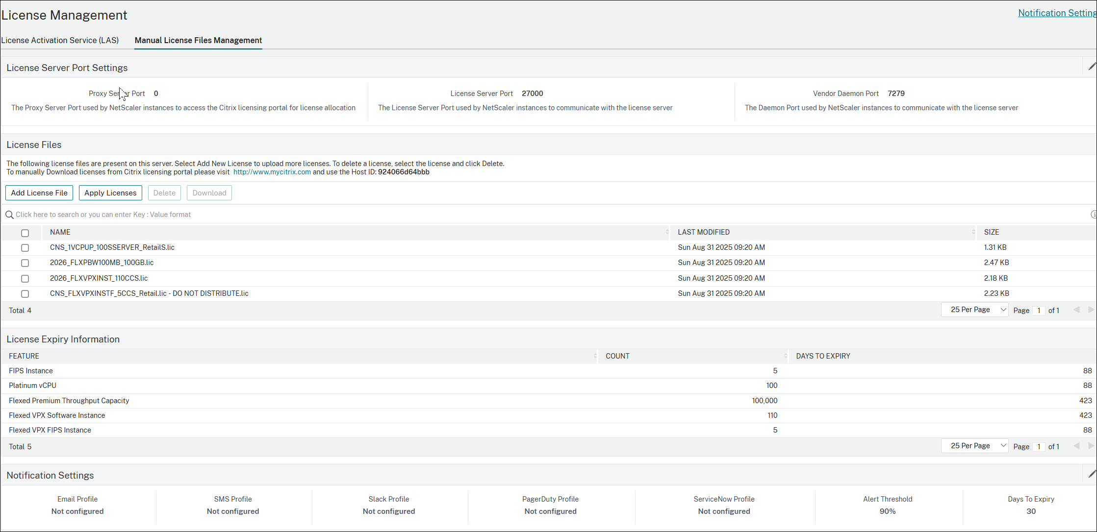 File-based licensing tabs