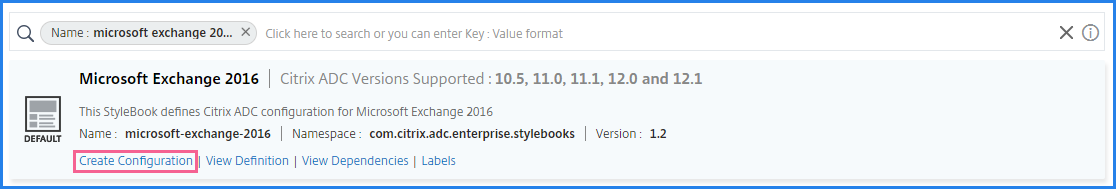 Microsoft Exchange StyleBook configuration