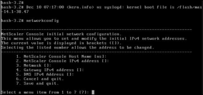 Network configuration