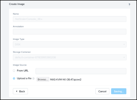 Nutanix settings