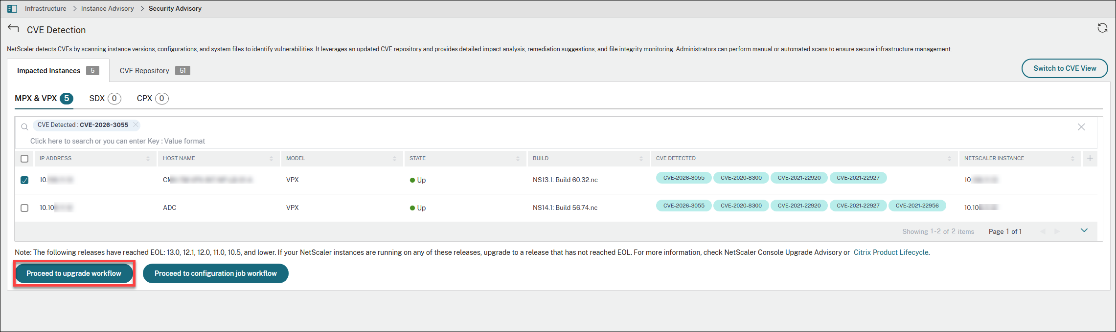 Remediation workflow