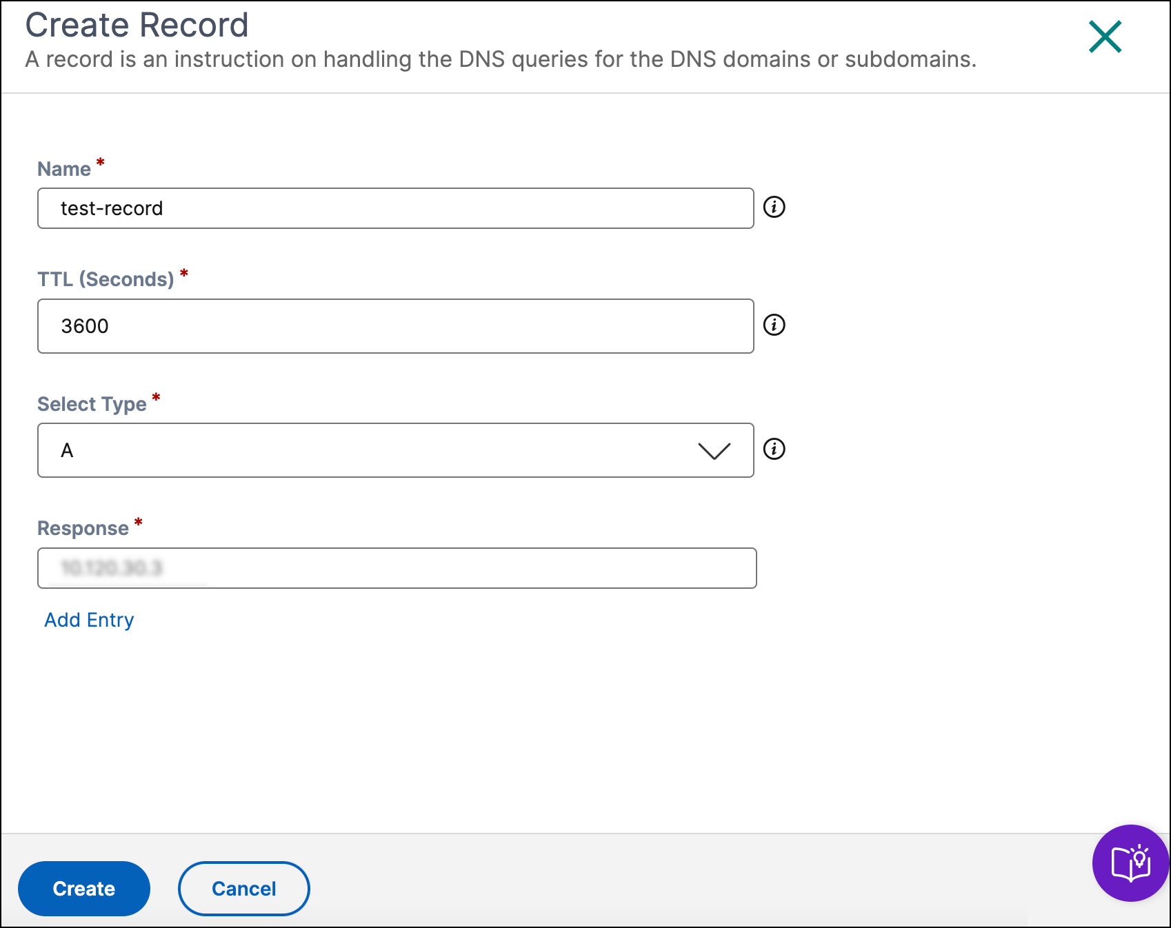 Create Authoritative DNS record