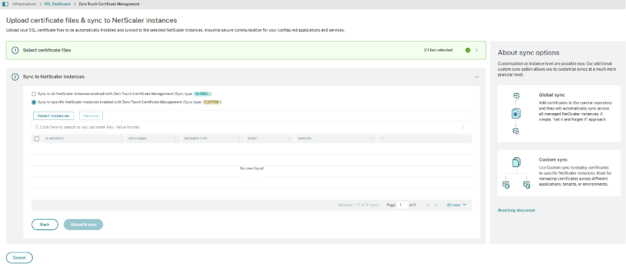 SSL dashboard