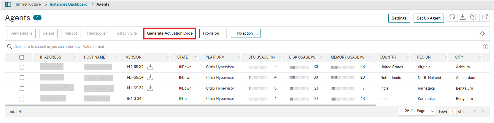 Generate activation code setup